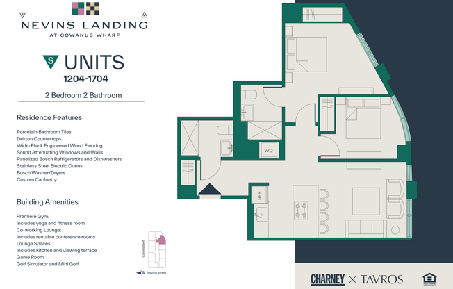 2 beds, 2 baths, $6,445, Unit 1304