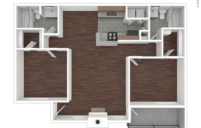 2 beds, 2 baths, 1,081 sqft, $1,450