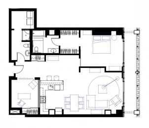 1 bed, 1 bath, 1,362 sqft, $3,650