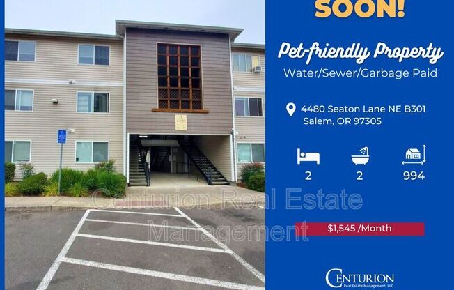 2 beds, 2 baths, 994 sqft, $1,495