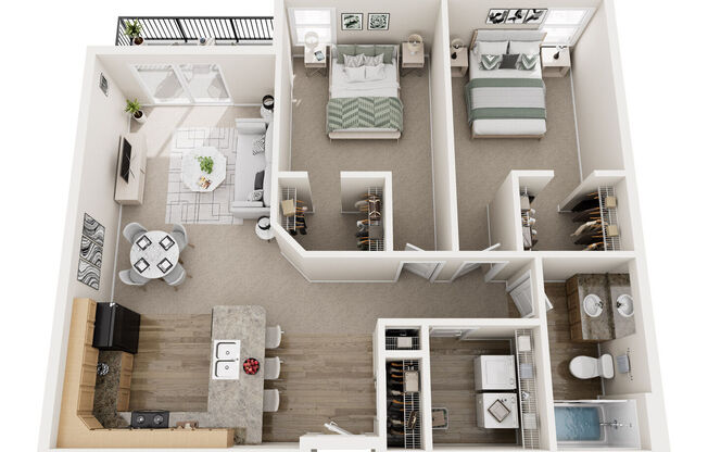 2 beds, 1 bath, 919 sqft, $1,294