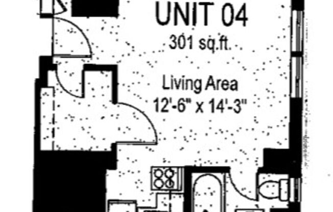 Studio, 1 bath, 301 sqft, $1,350, Unit Wellington 304