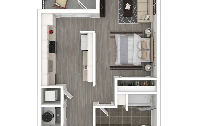 Studio, 1 bath, 550 sqft, $1,201