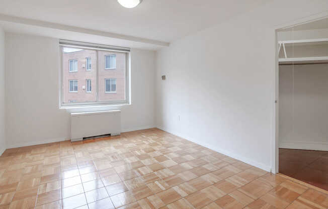 Bedroom with Parquet Flooring