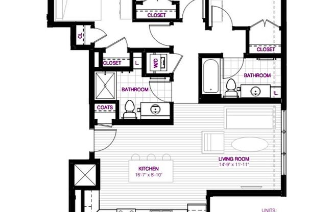 3 beds, 2 baths, 1,056 sqft, $2,245, Unit 301