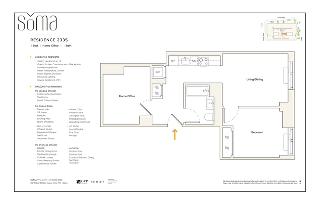1 bed, 1 bath, $6,995, Unit 2335