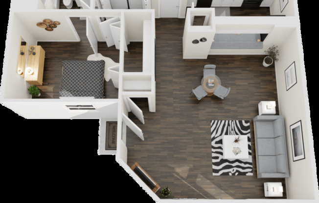 1 bed, 1 bath, 702 sqft, $1,215