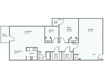 2 beds, 1 bath, 1,347 sqft, $2,235