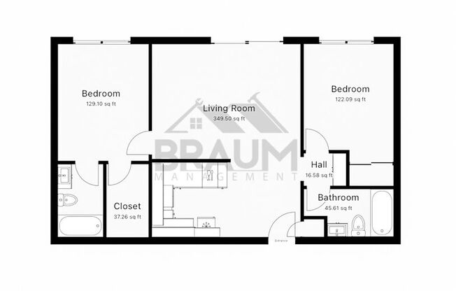 2 beds, 2 baths, 1,000 sqft, $2,450, Unit 215