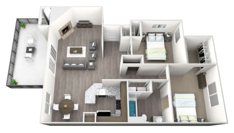2 beds, 1 bath, 1,001 sqft, $2,330