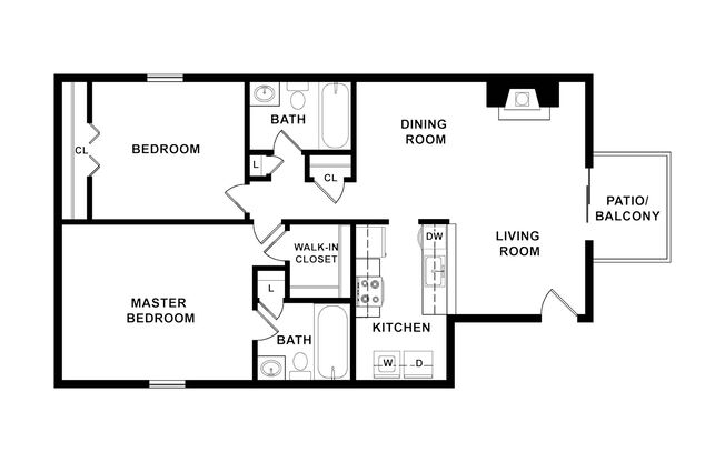 2 beds, 2 baths, 1,020 sqft, $1,349, Unit 20-2004