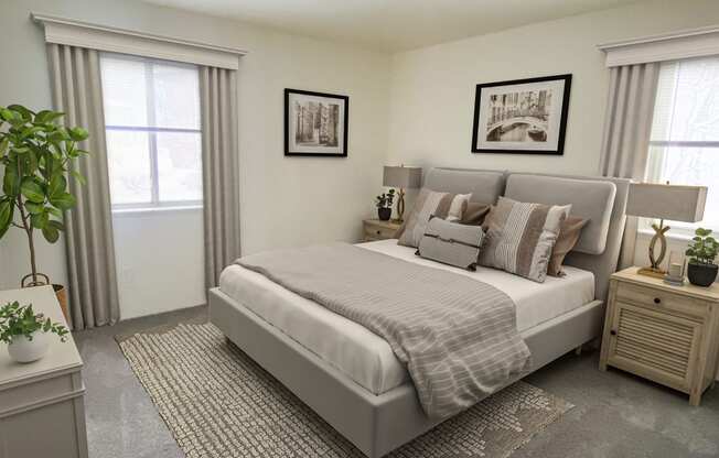 Bedroom at Muskegon Apartments | Lake Forest Apartments in Muskegon, MI