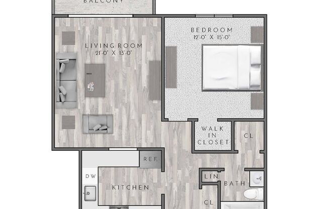 1 bed, 1 bath, 800 sqft, $2,135