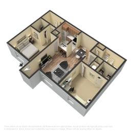 2 beds, 2 baths, 900 sqft, $1,219