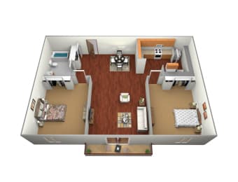 2 beds, 1 bath, 860 sqft, $1,060