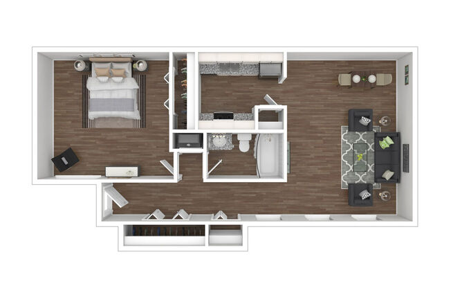 1 bed, 1 bath, 650 sqft, $1,455