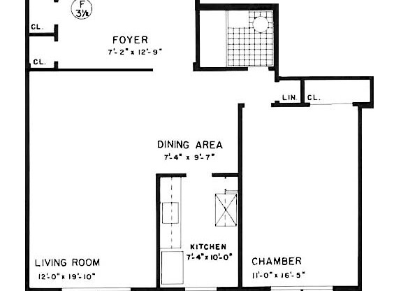 1 bed, 1 bath, 800 sqft, $2,300, Unit 3F