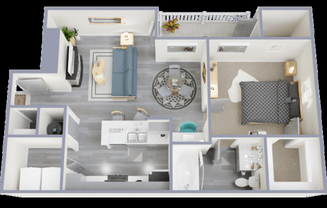 1 bed, 1 bath, 675 sqft, $964