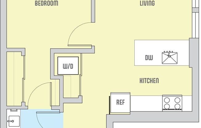 1 bed, 1 bath, 623 sqft, $1,793