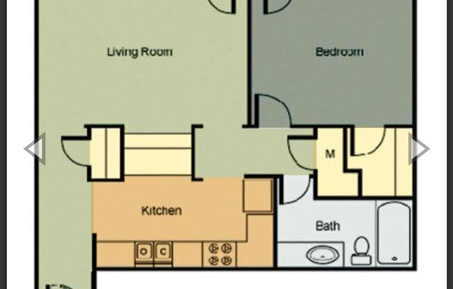 1 bed, 1 bath, 605 sqft, $1,095, Unit 52