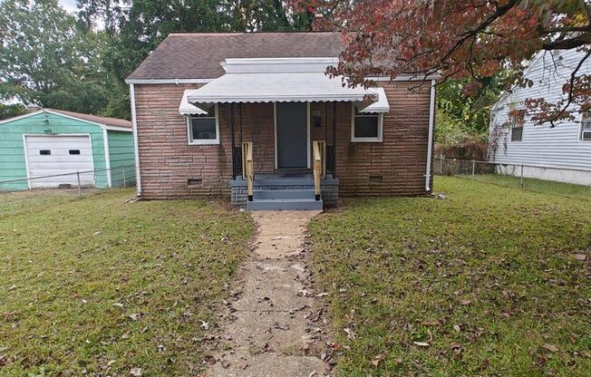 2 bedroom home with fenced in rear yard