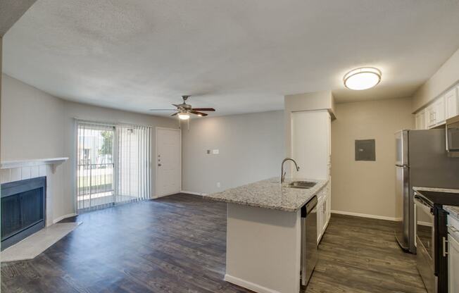 wood-style flooring in our pearland texas apartment community