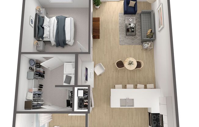 1 bed, 1 bath, 743 sqft, $1,310, Unit 404