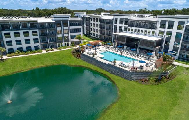 an aerial view of the resort