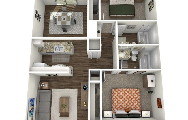 2 beds, 2 baths, 918 sqft, $1,825