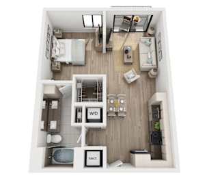 Studio, 1 bath, 636 sqft, $2,066