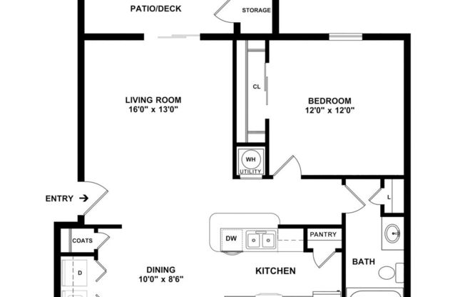 1 bed, 1 bath, 800 sqft, $1,160