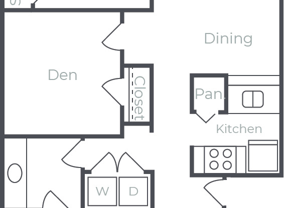 1 bed, 1 bath, 735 sqft, $1,240
