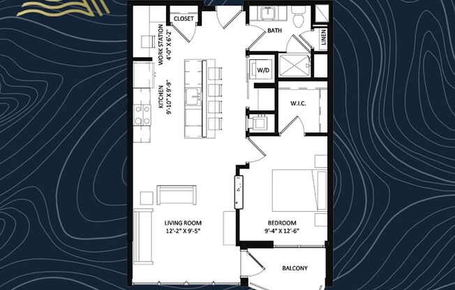 1 bed, 1 bath, 808 sqft, $2,450, Unit #526