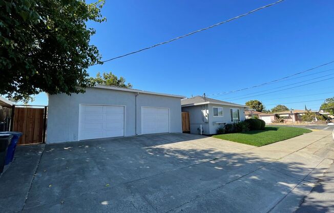 Huge yard with 4 car garage! Newly Remodeled 4-Bedroom Home with RV Parking, minutes to BART