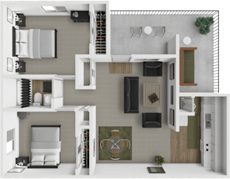 2 beds, 1 bath, 790 sqft, $919