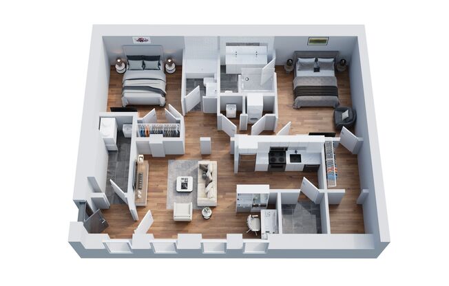 2 beds, 2 baths, 1,005 sqft, $2,567, Unit 013