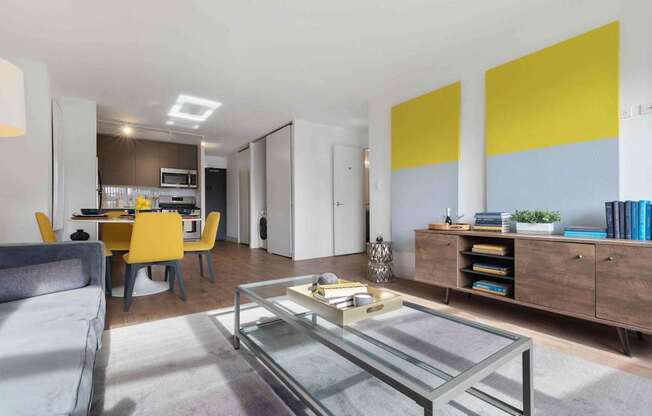 Spacious sun-filled living area