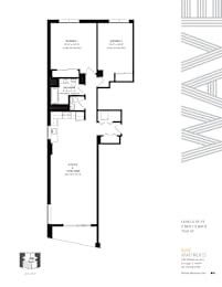 2 beds, 1.5 baths, 1,145 sqft, $3,581