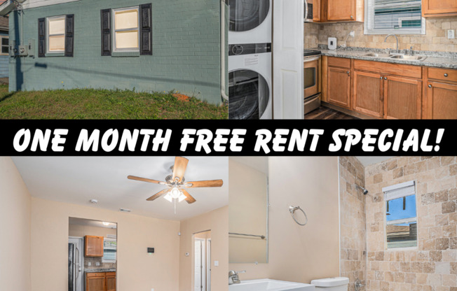 1 Month Free Rent! Fully Renovated 2BR/1BA Duplex in Downtown Atlanta!