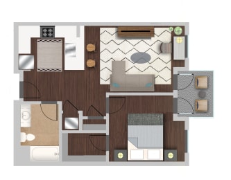 1 bed, 1 bath, 717 sqft, $2,647