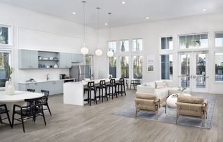 Club Room with Demo Kitchen at Jackson Palms Affordable Apartments in Jacksonville FL