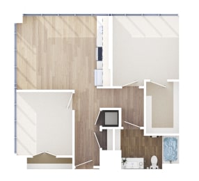 2 beds, 2 baths, 1,124 sqft, $2,998