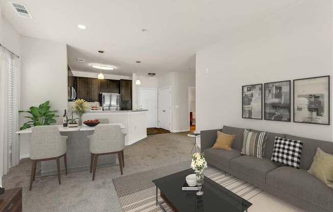 Living and Kitchen at The Apartments at Cambridge Court, Maryland