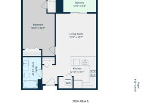 1 bed, 1 bath, 637 sqft, $1,500, Unit 606