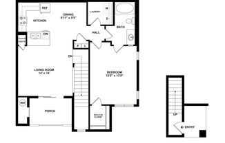 1 bed, 1 bath, 898 sqft, $2,078