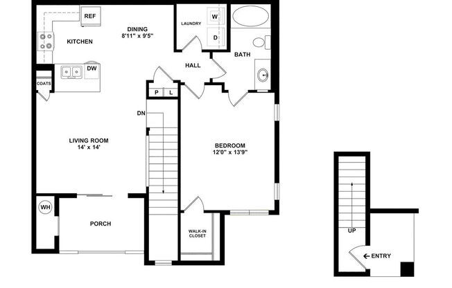 1 bed, 1 bath, 898 sqft, $1,528