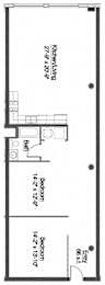 2 beds, 1 bath, 1,340 sqft, $1,425