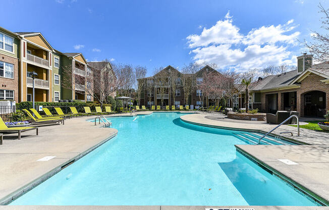 Enjoy one of our two sparkling swimming pools with more than enough lat Alden Place at South Square Apartments, Durham, NC 27707
