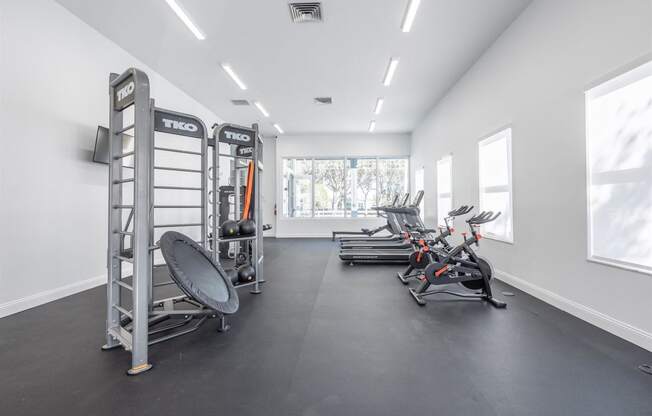 the gym at the preserve apartments