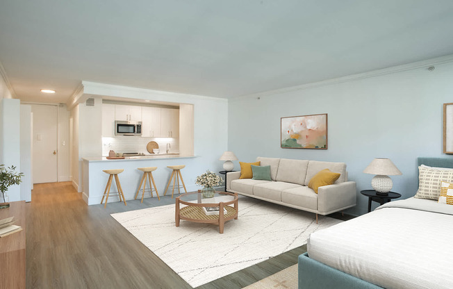 Living Room with Hard Surface Flooring